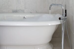 luxurious hotel bathtub