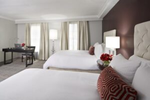 luxurious hotel bedroom